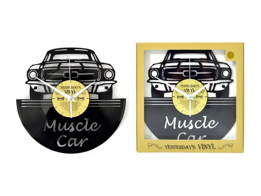 Horloge vinyle recyclé MUSCLE CAR