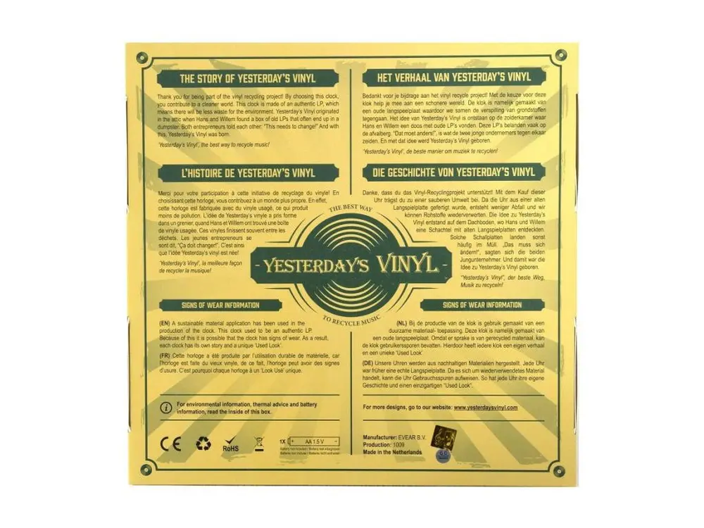 Horloge vinyle recyclé MUSCLE CAR