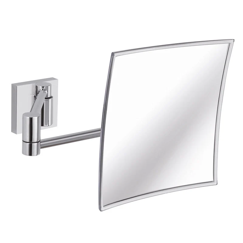 Miroir grossissant mural Gedy Maldive laiton acier chromé cm 21,2x21,2x14,8/44,3