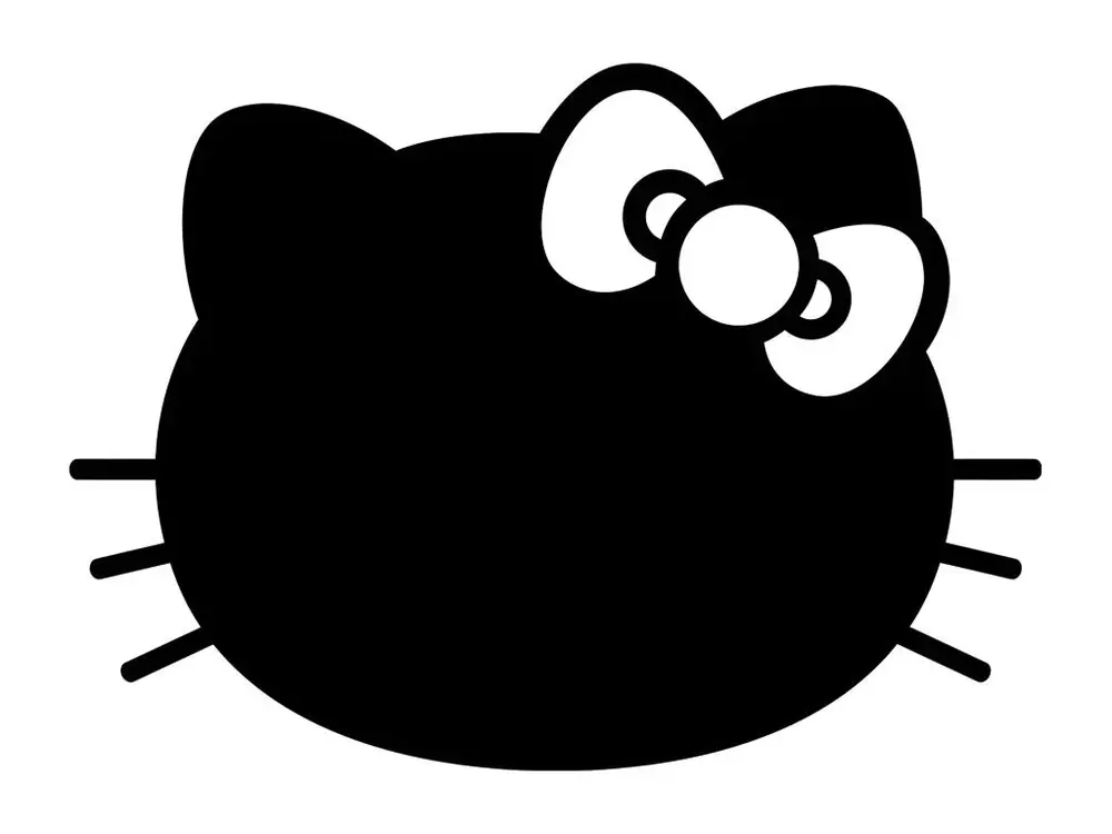 Sticker ardoise tableau noir - stickers muraux adhésif effaçable - CHATON AVEC LE NŒUD PAPILLON - 80x110cm