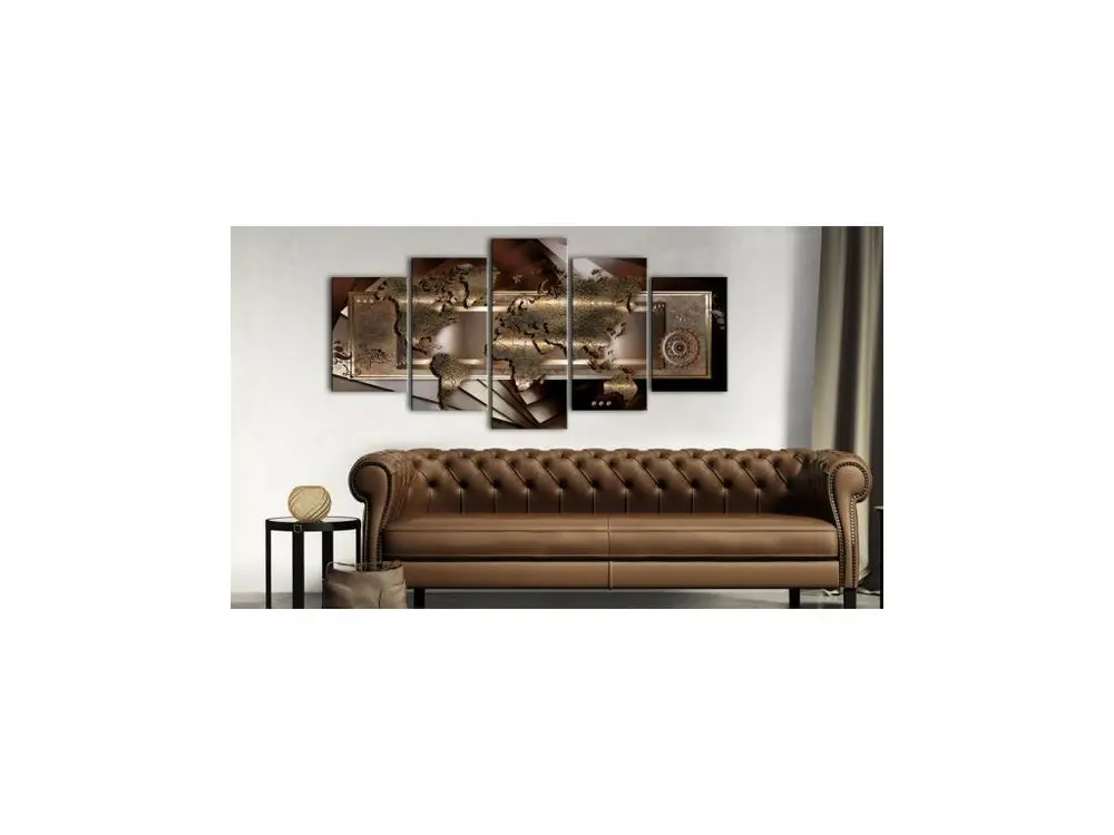 Tableau Cartes du monde Chestnut map : Taille - 200 x 100 cm