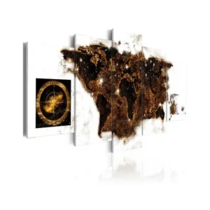 Tableau Cartes du monde Chocolat map : Taille - 200 x 100 cm