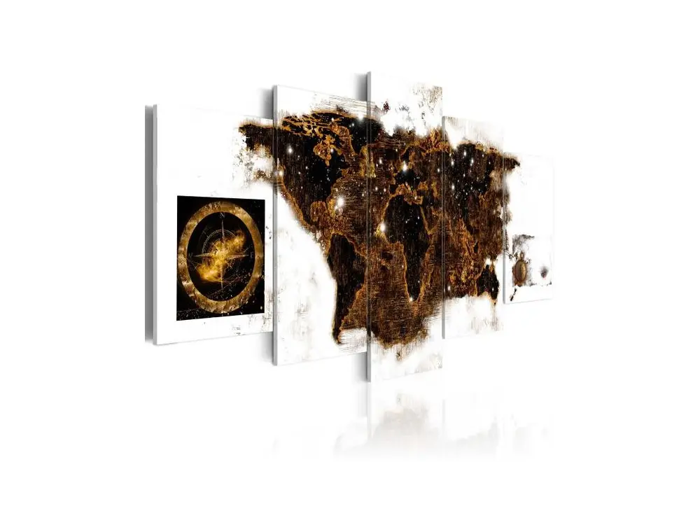 Tableau Cartes du monde Chocolat map : Taille - 200 x 100 cm