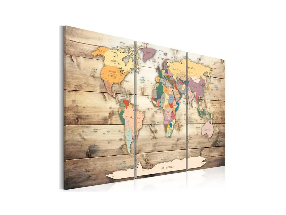 Tableau Cartes du monde Map Dreams : Taille - 90 x 60 cm
