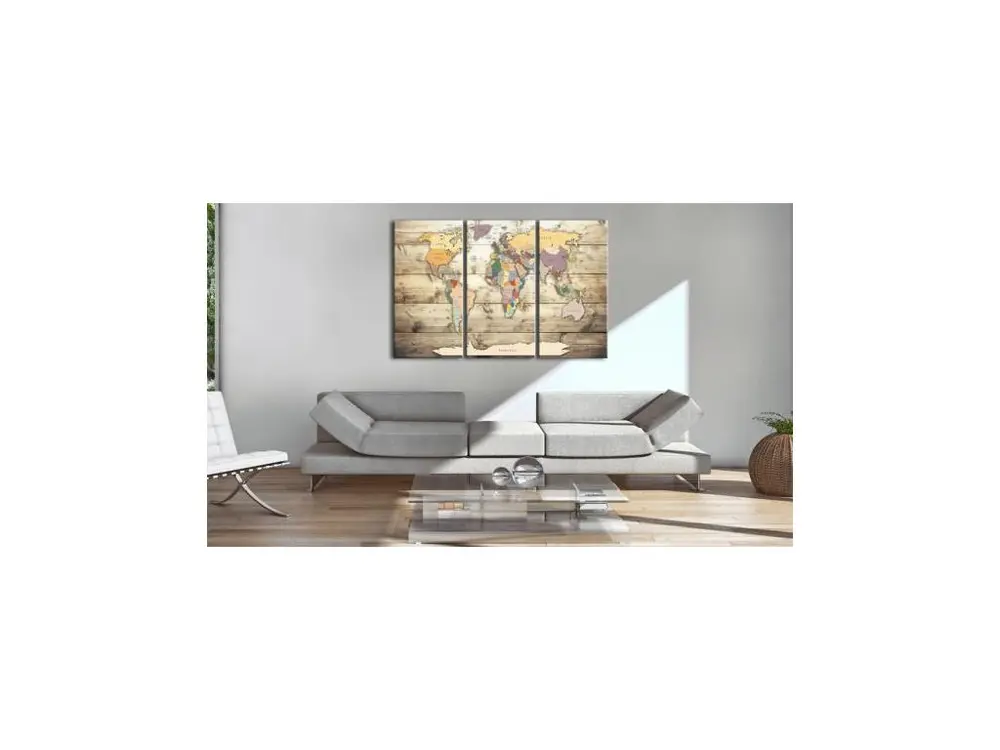 Tableau Cartes du monde Map Dreams : Taille - 90 x 60 cm
