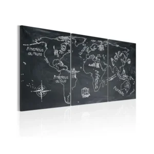 Tableau Cartes du monde Voyageur curieux (France) : Taille - 60 x 30 cm