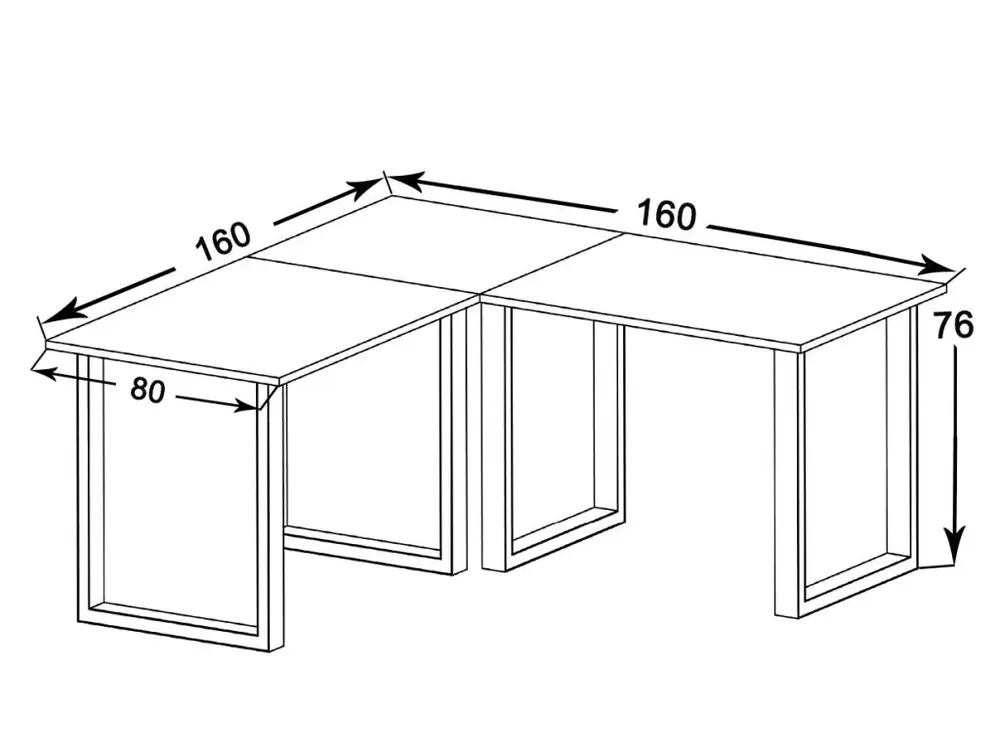 Pâte à modeler non toxique VCM Bureau d'angle Bureau informatique Table d'angle Lona 80 U Alu Blanc (Chêne Sonom...