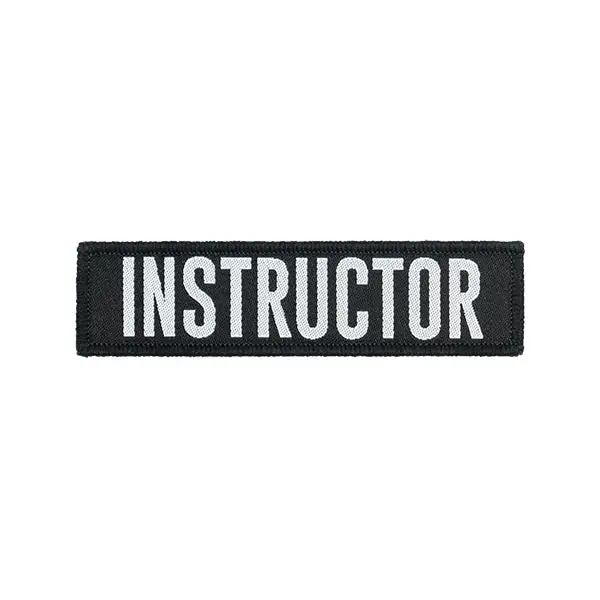 Badge Velcro INSTRUCTEUR, 25x100mm, blanc avec 12 couleurs