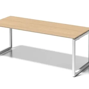 Bureau Bisley Cito structure en O hauteur fixe 730 mm H 19 x L 2000 x P 800 mm érable/blanc signalisation DOF2008MP396 acq...
