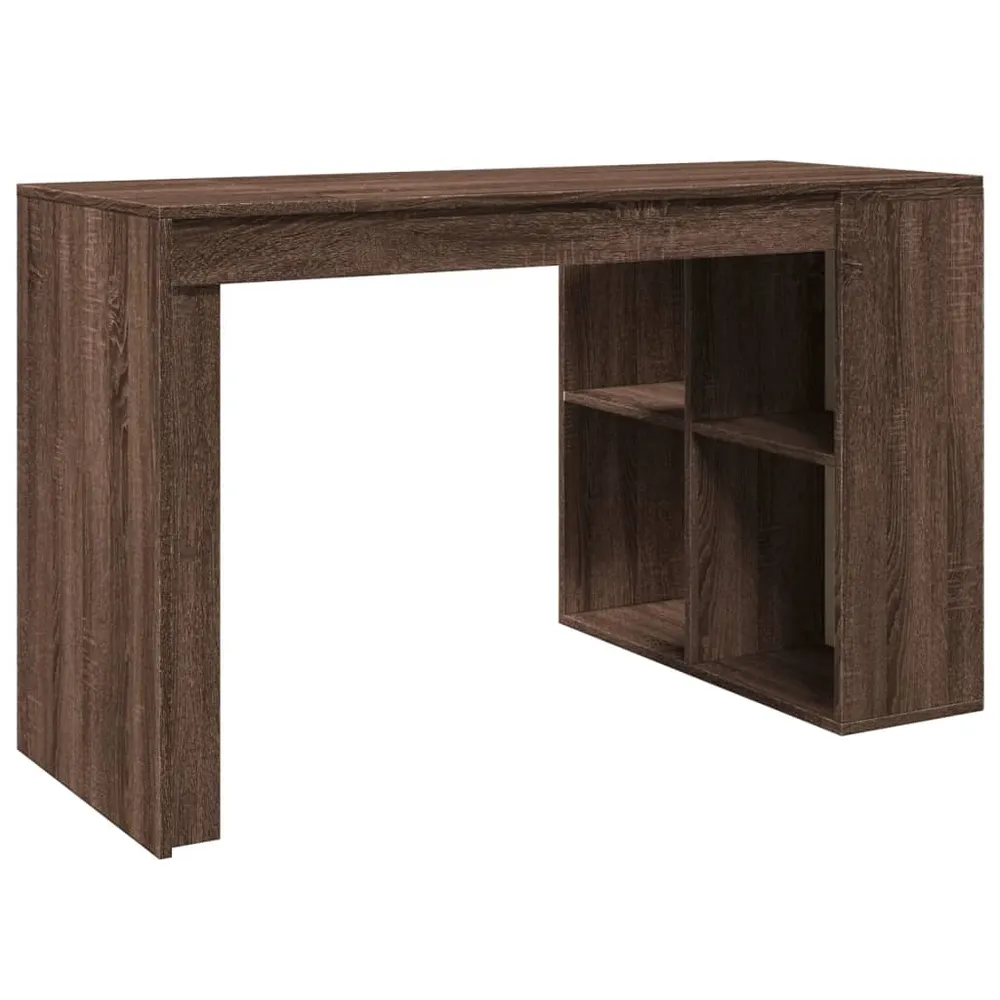 Premium Bureau table poste de travail meuble d'ordinateur informatique étude chêne 123,5 x 73,5 x 75 cm bois d'ingénierie...