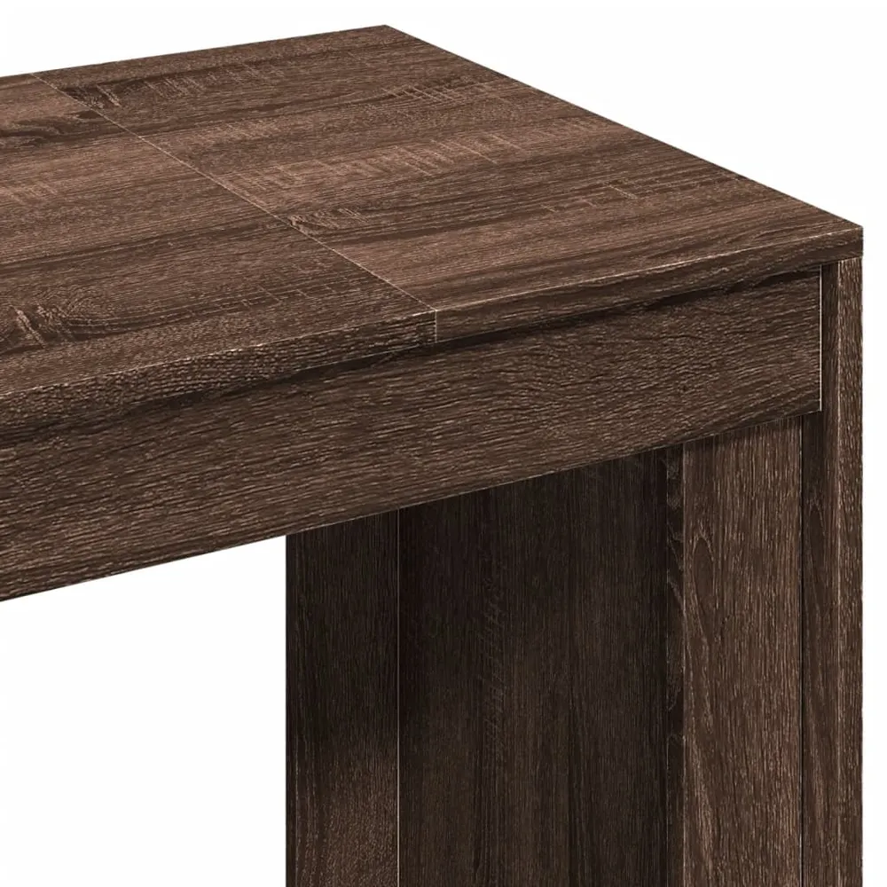 Premium Bureau table poste de travail meuble d'ordinateur informatique étude chêne 123,5 x 73,5 x 75 cm bois d'ingénierie...