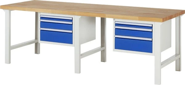 Etabli RAU série 7000 - conception modulaire 6 x tiroirs 2500x840x900 mm 03-7126A1-259B4S.11 acquérir à bas prix