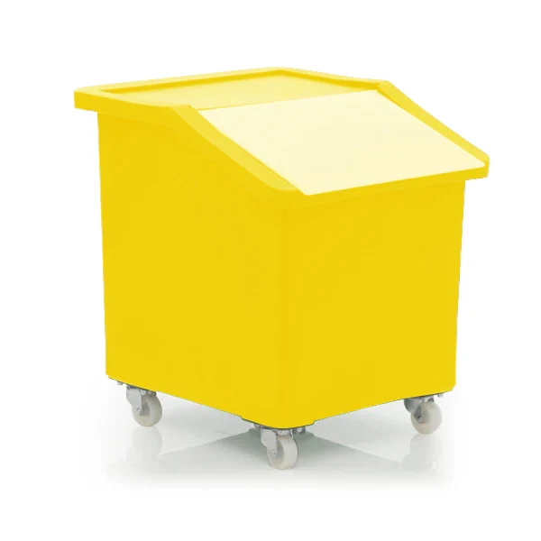 142 Litre Ingredients Trolley Opaque Flap Lid – Food Approved Mobile Storage Bin