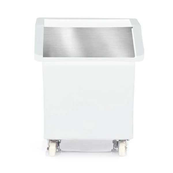 142 Litre Ingredients Trolley Stainless Steel Flap Lid – Food Approved Mobile Storage Bin