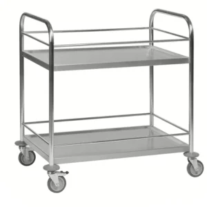 2-Floor Stainless Steel Trolley – C2 – 100 kg Capacity (910 × 590 × 940 mm)