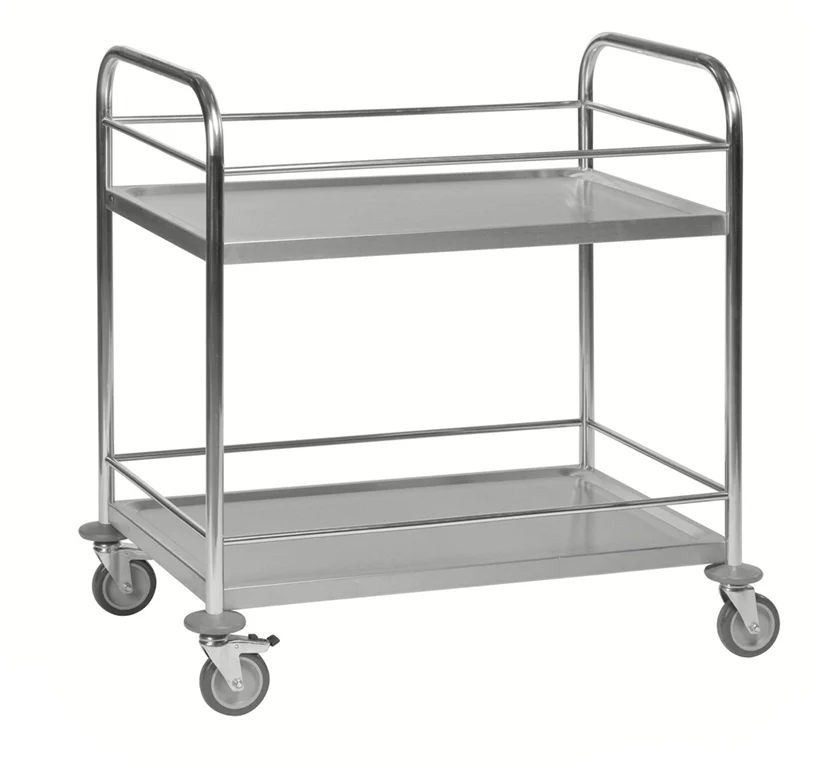 2-Floor Stainless Steel Trolley – C2 – 100 kg Capacity (910 × 590 × 940 mm)