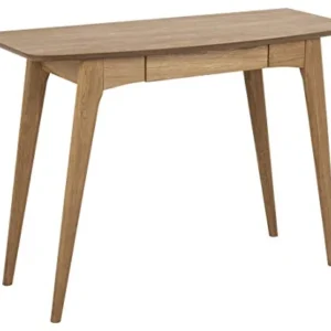 AC Design Furniture Konrad Table de Bureau, H : 74 x L : 105 x P : 45 cm, Chêne huilé et plaqué chêne, 1 pce