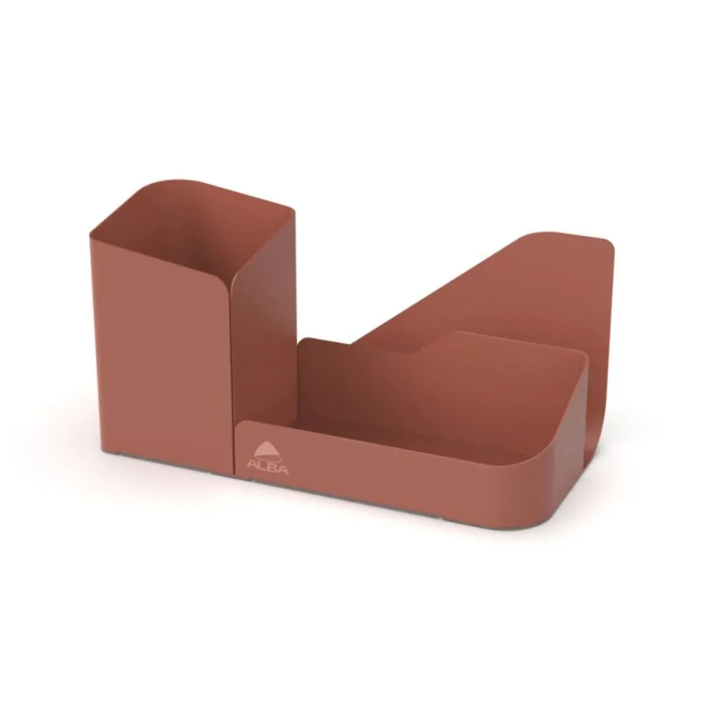 Organisateur Bureau 3 Compartiments - Métal Terracotta ALBA