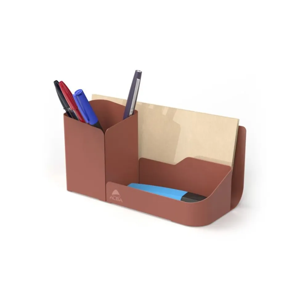 Organisateur Bureau 3 Compartiments - Métal Terracotta ALBA