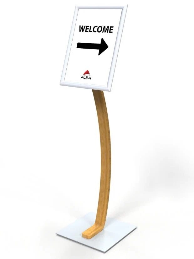 Présentoir d'Affichage A3 en Bois ALBA