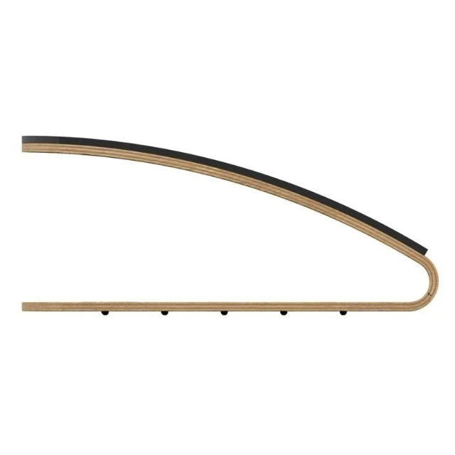 Repose Pied en Bois Naturel - Noir ALBA