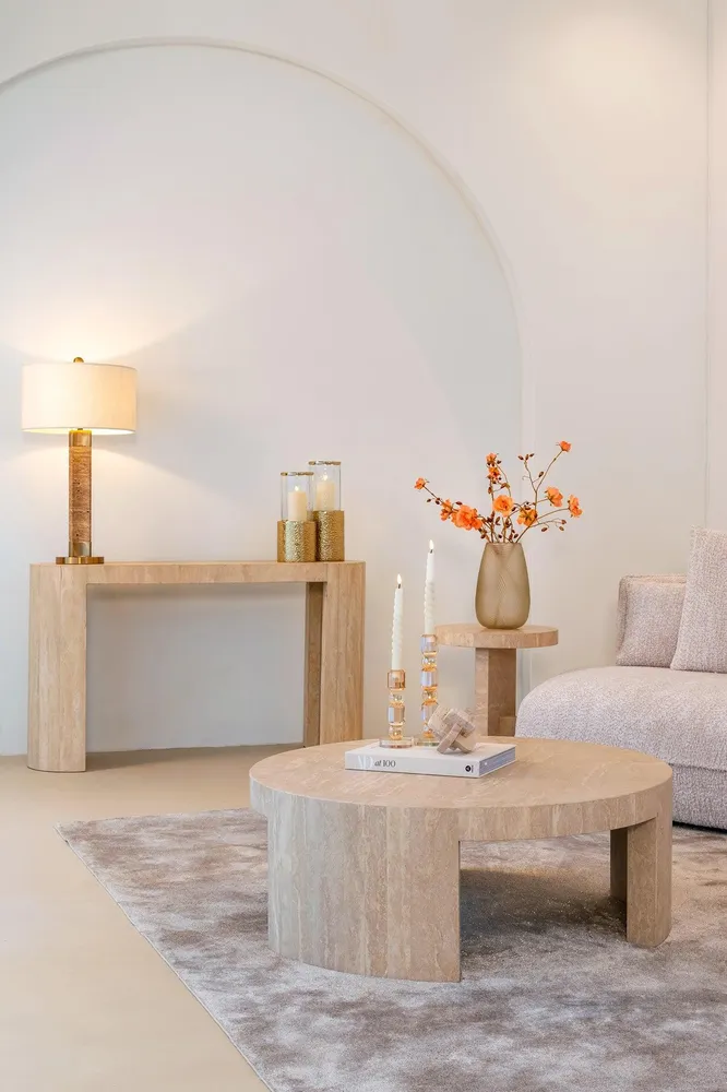Alexander Jones Console Biltmore en travertin italien | 140x40 cm