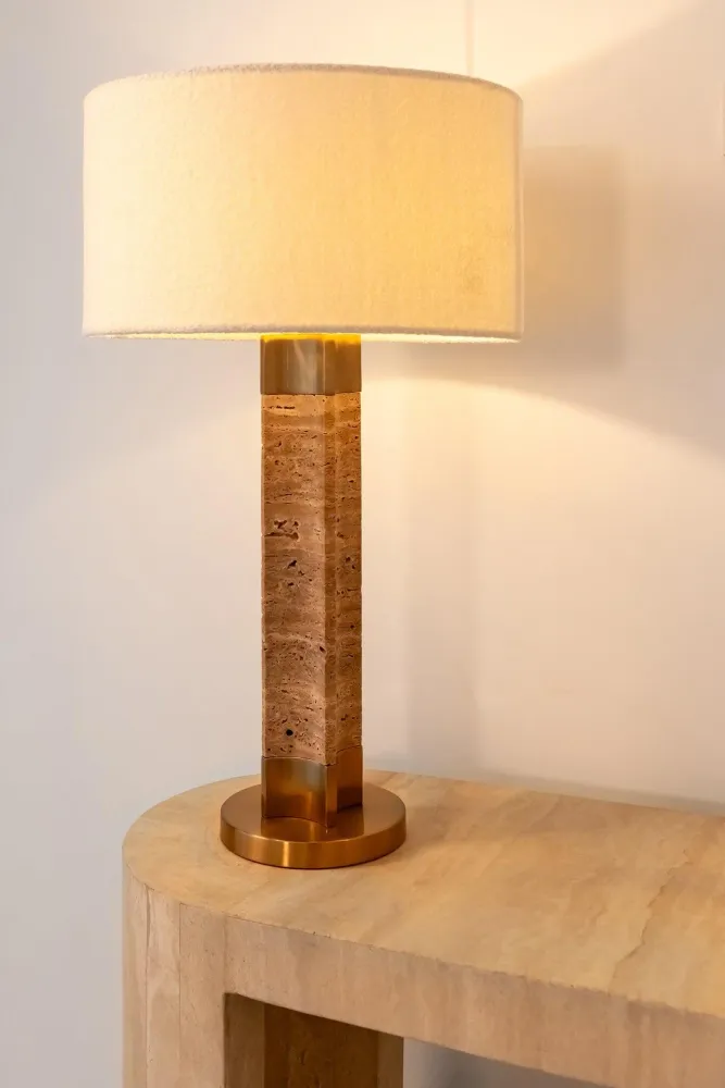 Alexander Jones Console Biltmore en travertin italien | 140x40 cm