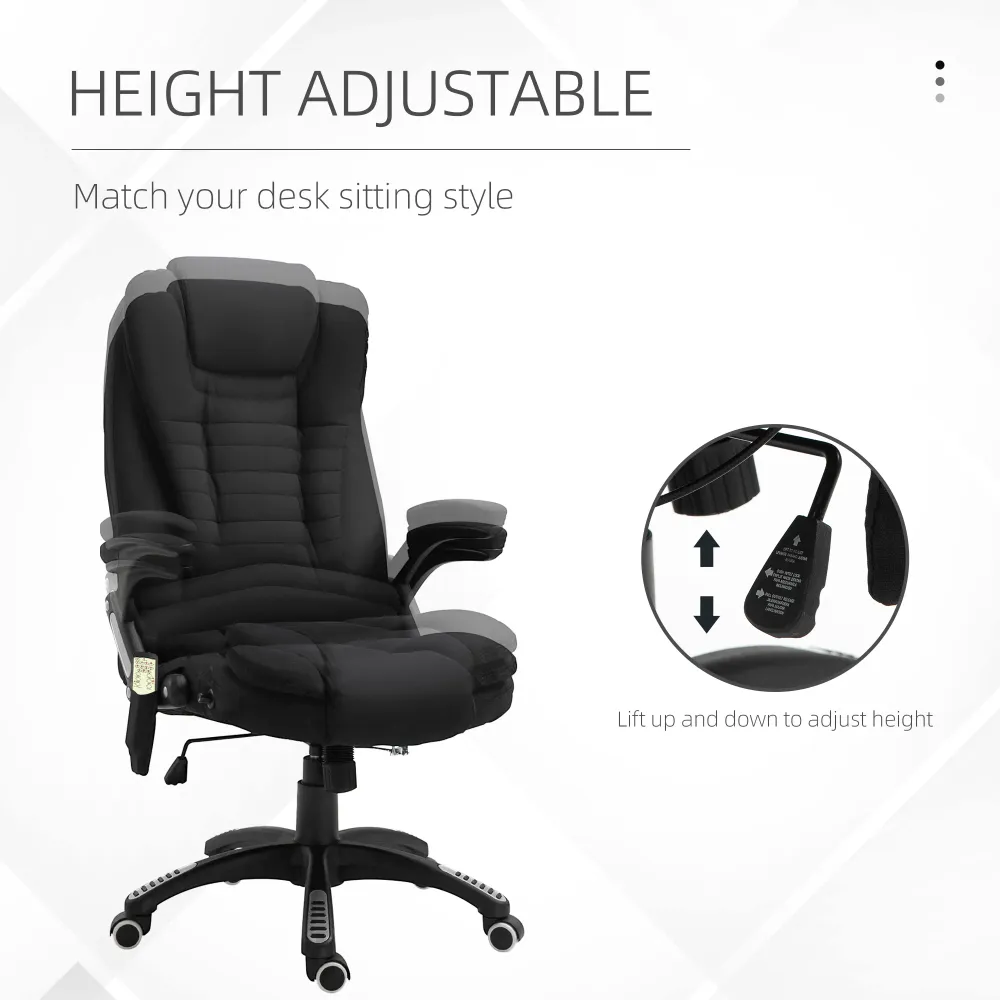 Fauteuil de bureau ergonomique avec massage Aosom