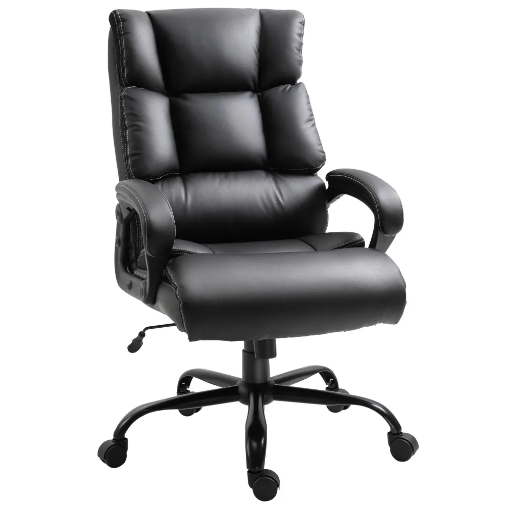 Fauteuil de bureau ergonomique robuste, noir Aosom