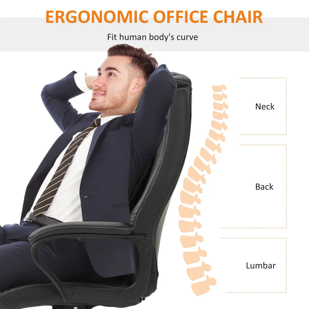 Fauteuil de bureau massant avec vibration à 6 points, marron Aosom