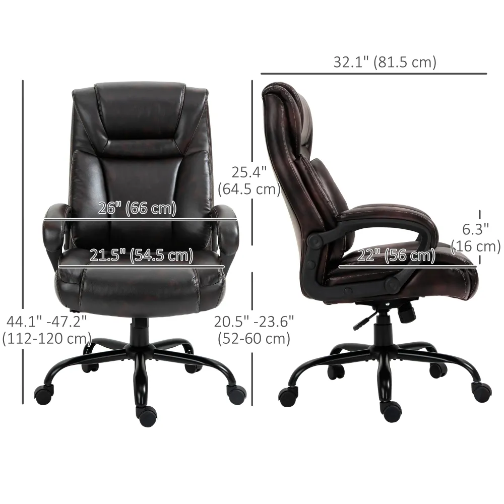 Fauteuil en similicuir, marron Aosom