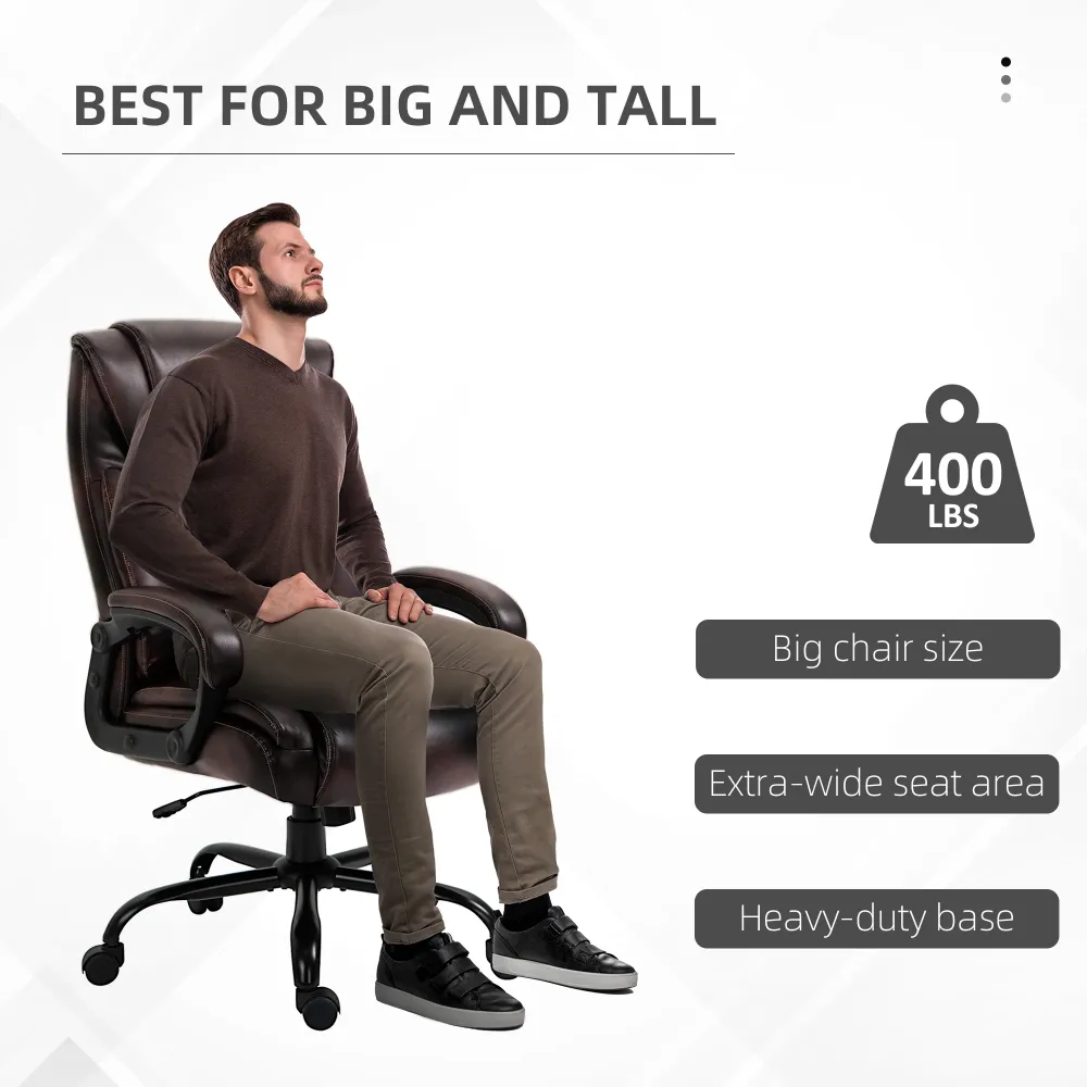 Fauteuil en similicuir, marron Aosom