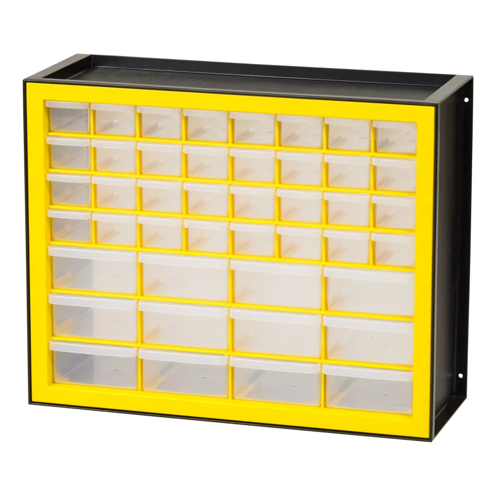 Armoire à pièces à 44 tiroirs, noir/jaune