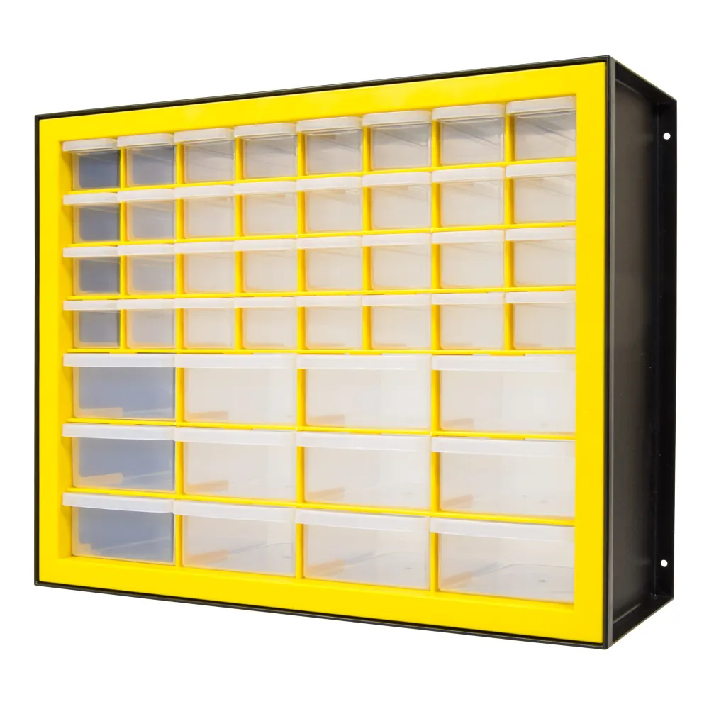 Armoire à pièces à 44 tiroirs, noir/jaune