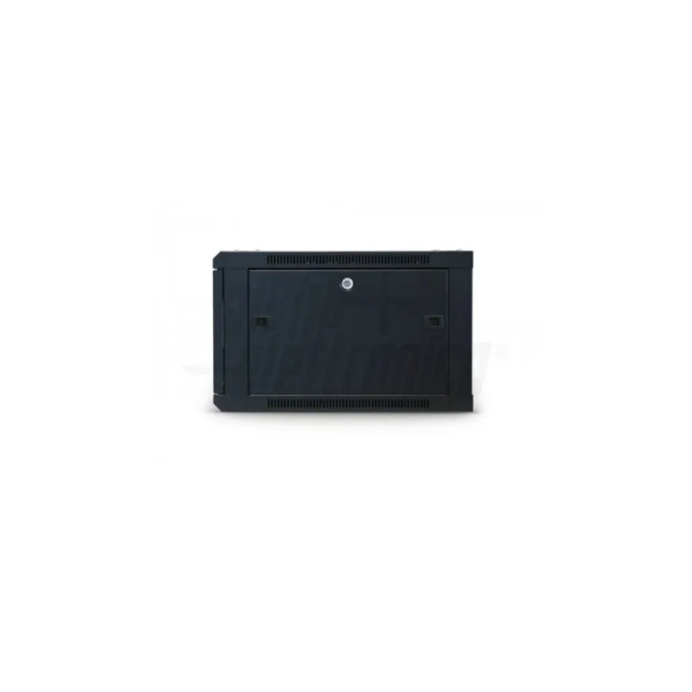 Armoire rack murale 19 pouces, 6 unités, porte en verre noir