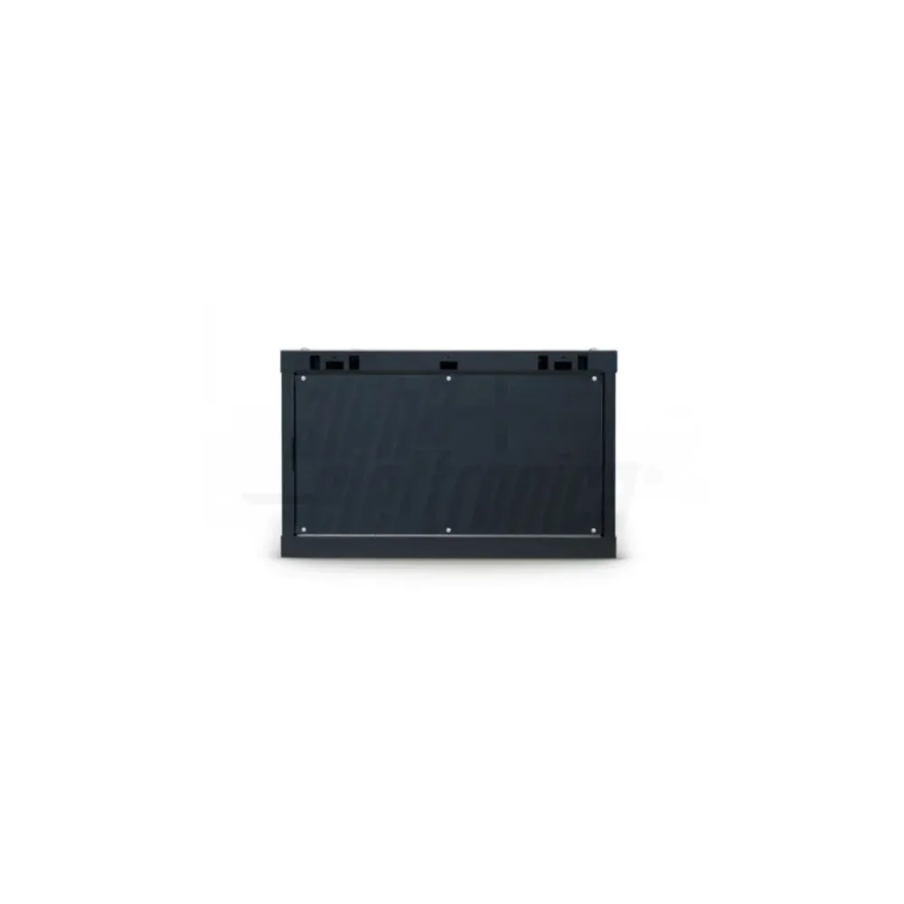 Armoire rack murale 19 pouces, 6 unités, porte en verre noir