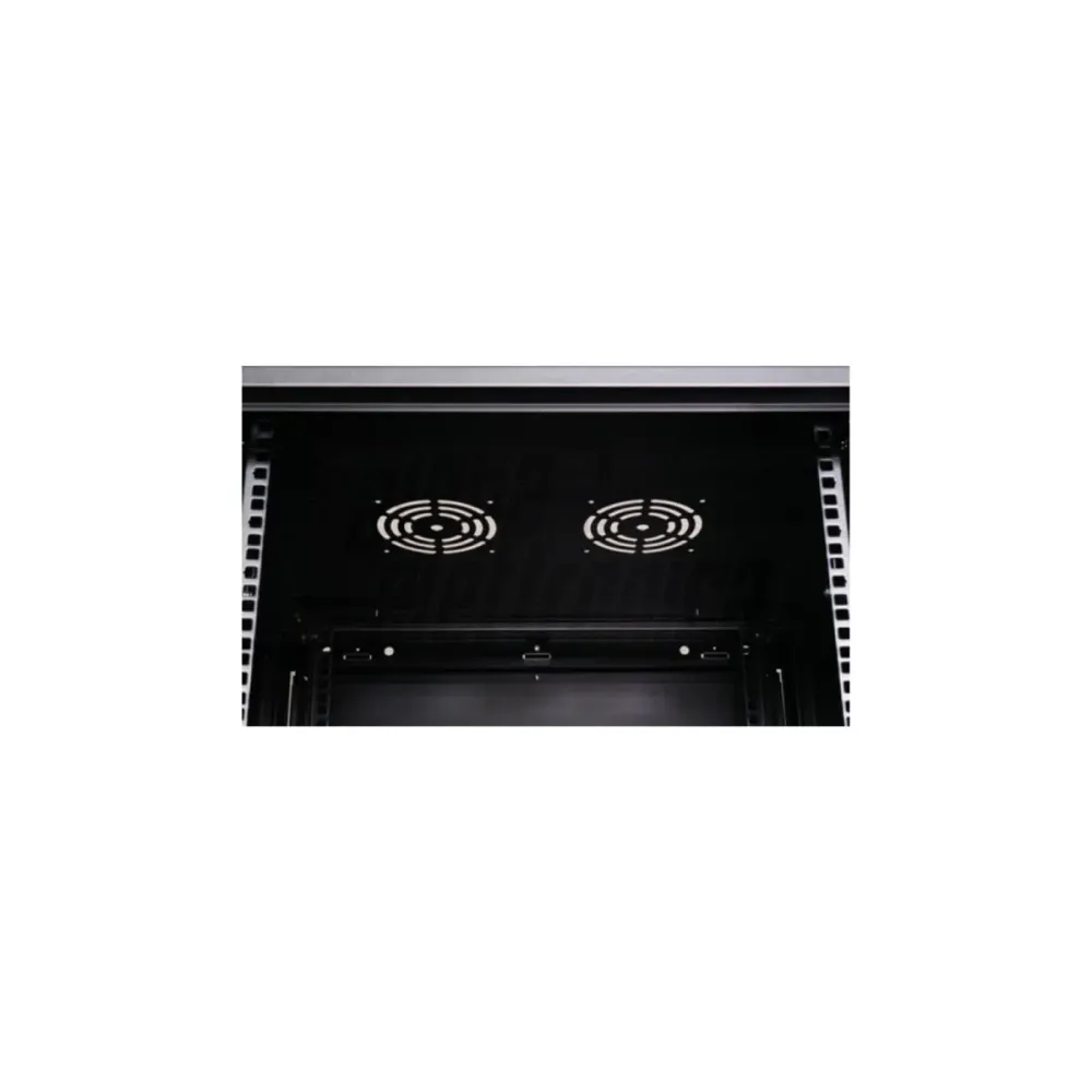 Armoire rack murale 19 pouces, 6 unités, porte en verre noir