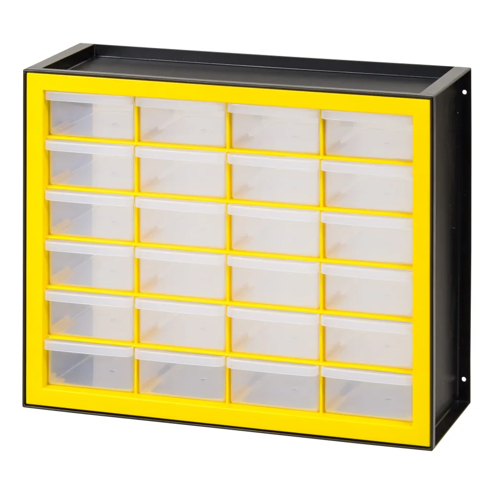 Armoire à tiroirs, noir/jaune