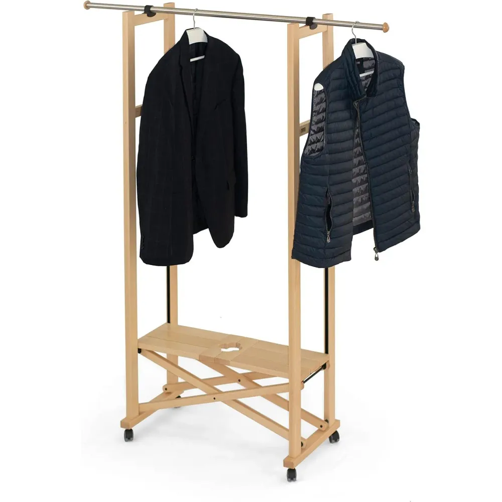 ARIT - Portant ELIOS Pliable Nature, Bois, 37 x 140 x 168 cm Arredamenti Italia