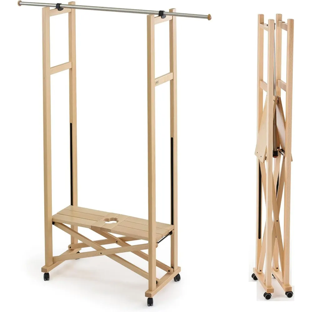 ARIT - Portant ELIOS Pliable Nature, Bois, 37 x 140 x 168 cm Arredamenti Italia