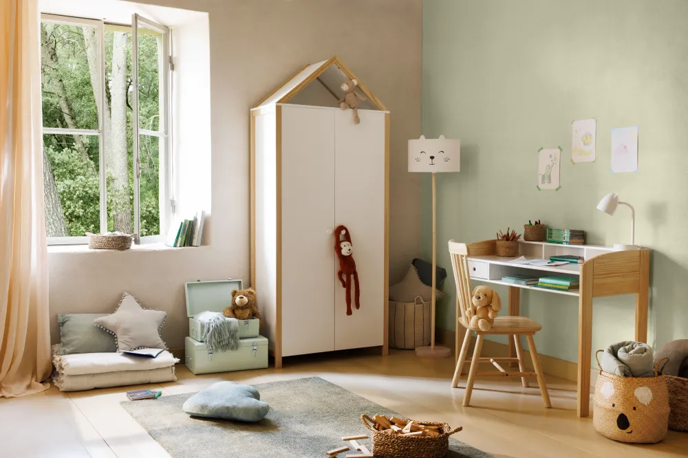 Atmosphera Kids Bureau Enfant Tod 100x52x85cm - Blanc/Naturel