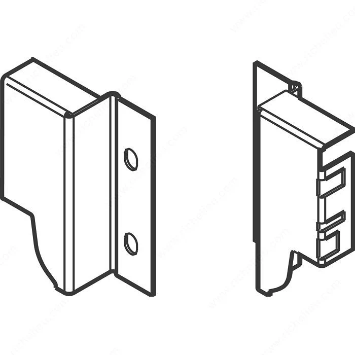 Adaptateur de dos pour tiroir de hauteur M (83 mm, 3-1/4 po), pour aggloméré Blum