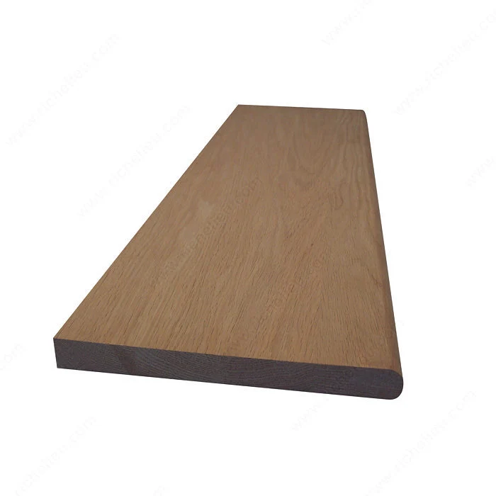 Marches standard avec nez arrondi à l'avant - 10-1/2 po x 1-1/16 po x 42 po Boiseries Lussier