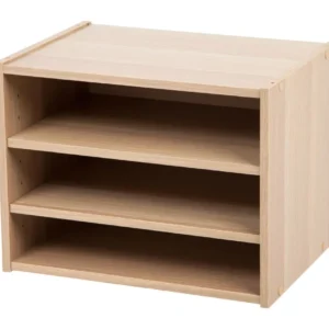 Boîte empilable modulaire en bois avec étagères