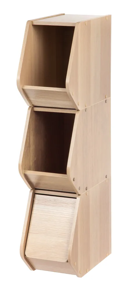 Boîte empilable modulaire en bois - étroite