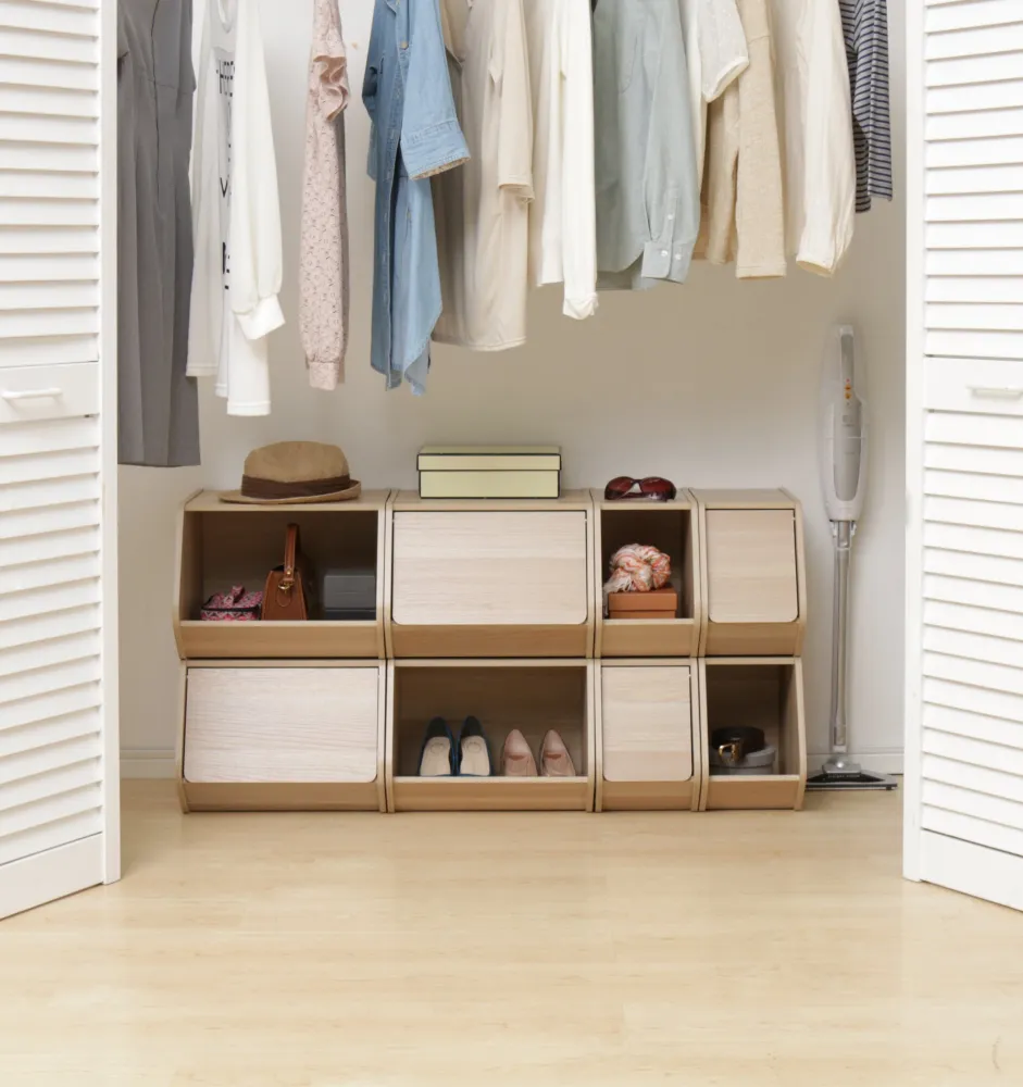Boîte empilable modulaire en bois - étroite