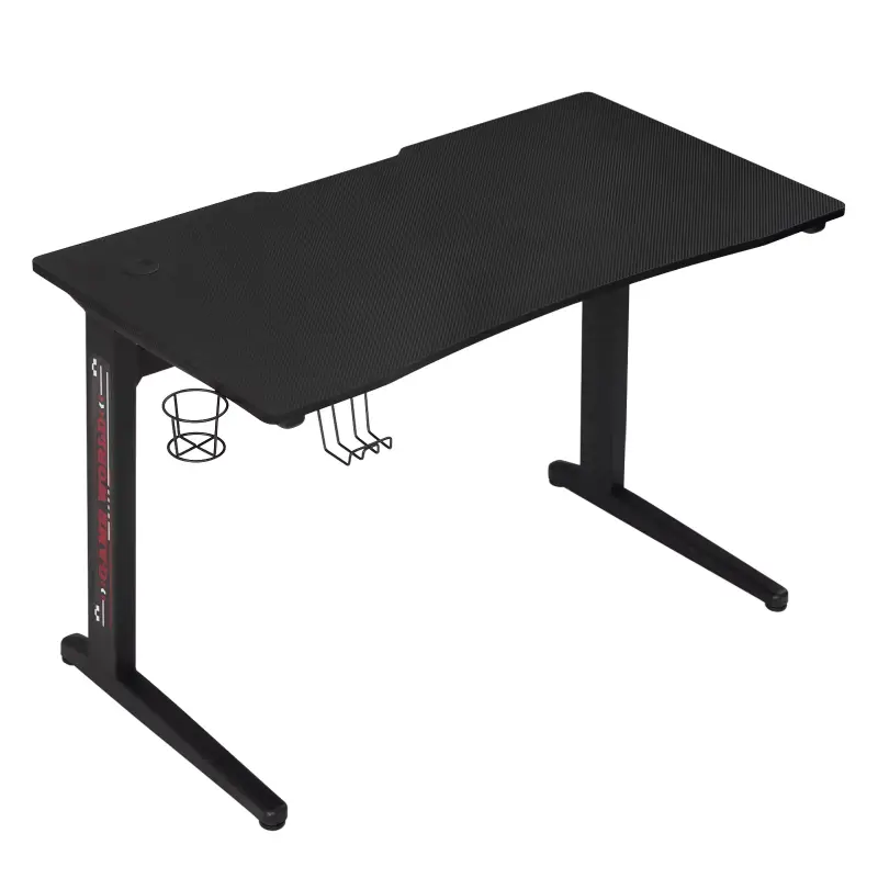 BukkitBow - Bureau de jeu ergonomique avec porte-gobelet et crochet pour casque (115X60CM)