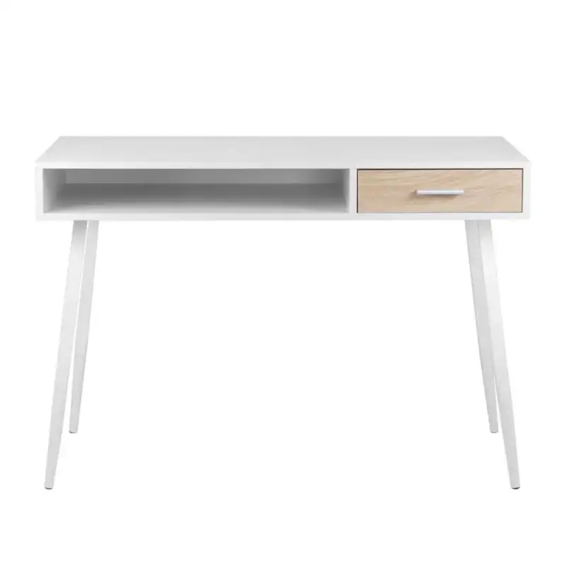 BukkitBow - Bureau Moderne - Compact avec Tiroir et Compartiment Ouvert - Bureau avec Espace de Rangement - (50X110X75CM)
