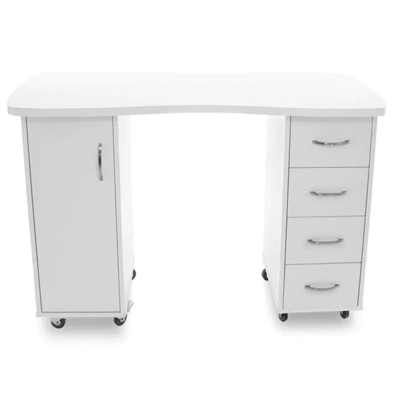 Bureau 2027 blanc deux armoires