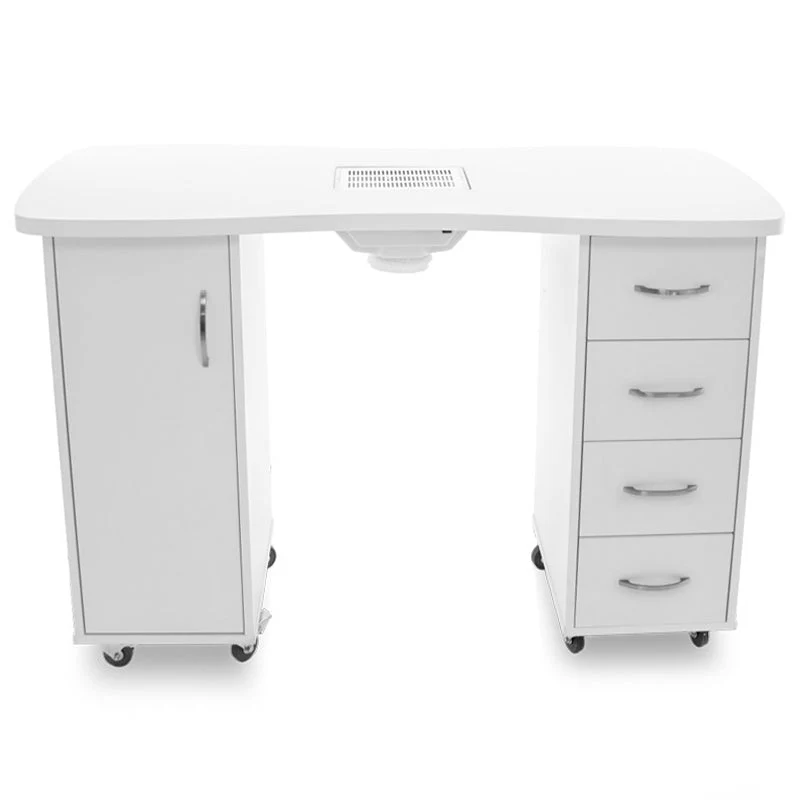 Bureau 2027 blanc deux armoires avec un absorbeur